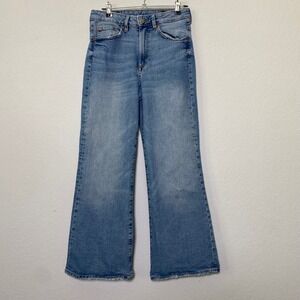 &Denim Medium Wash High Waist Wide Leg Jeans‎ Womens 27 Casual Streetwear Retro